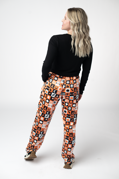 Michelle Mae  Lounge Pants - Trick-Or-Treat Checkered
