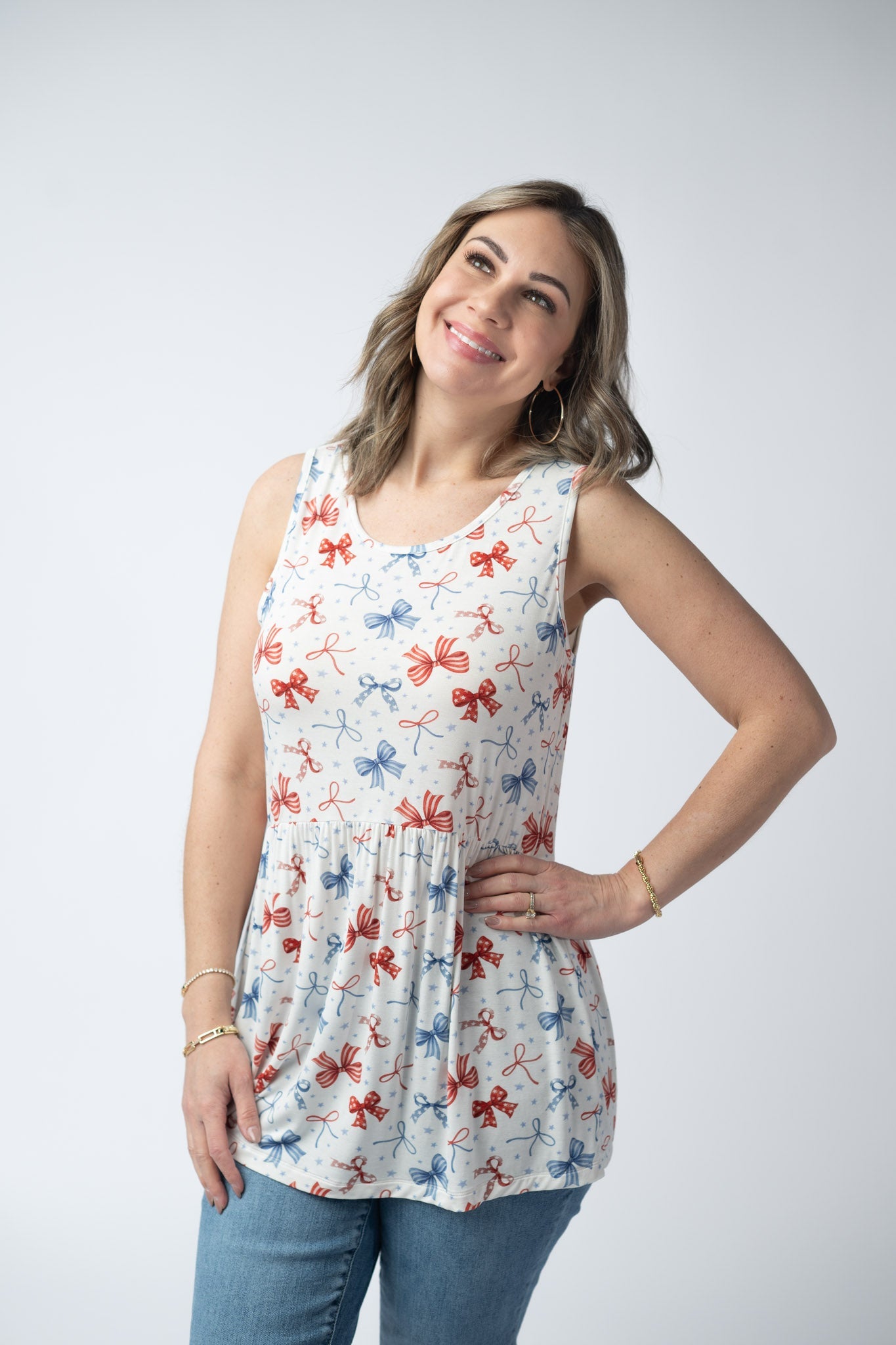 Michelle Mae Renee Ruffle Tank Top - American Bows