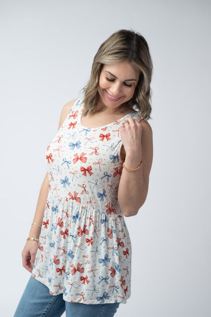 Michelle Mae Renee Ruffle Tank Top - American Bows
