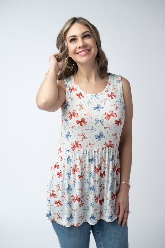 Michelle Mae Renee Ruffle Tank Top - American Bows