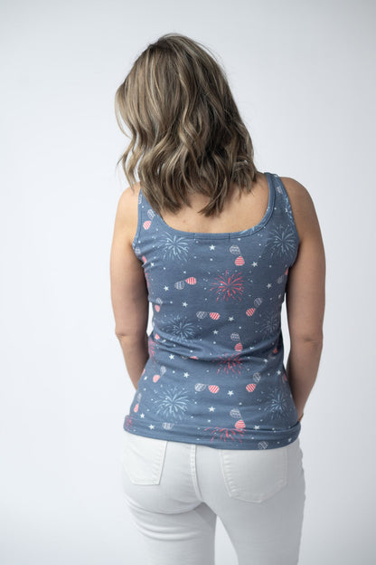 Michelle Mae Kennedy Tank - Aviators and Fireworks