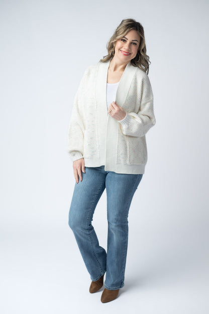 Michelle Mae Kinsley Cardigan - Purple, Pink, and Green