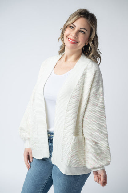Michelle Mae Kinsley Cardigan - Pink and Green Mix