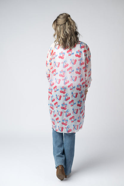Michelle Mae Patriotic Cherries Kimono