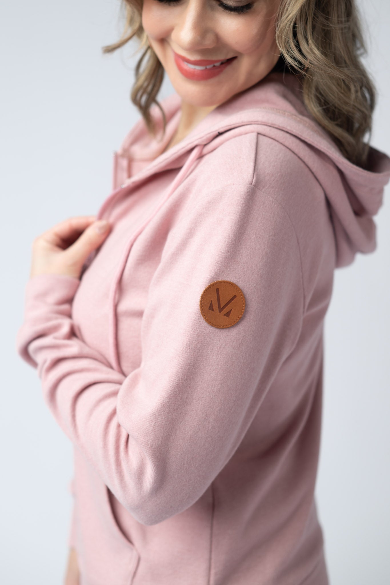 Michelle Mae Fullzip Hoodie - Dusty Pink