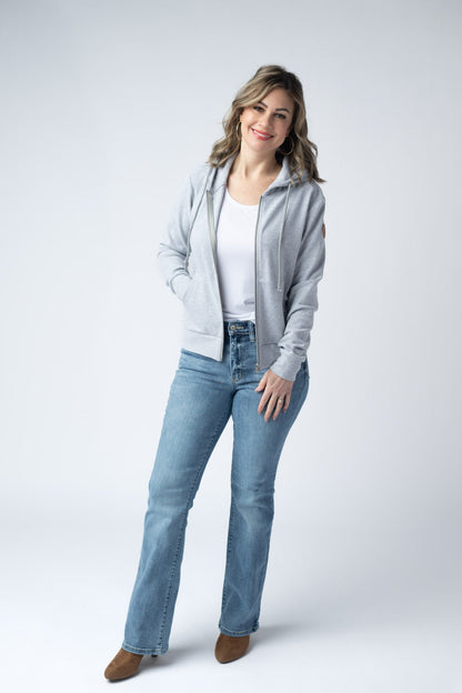 Michelle Mae Fullzip Hoodie - Light Grey