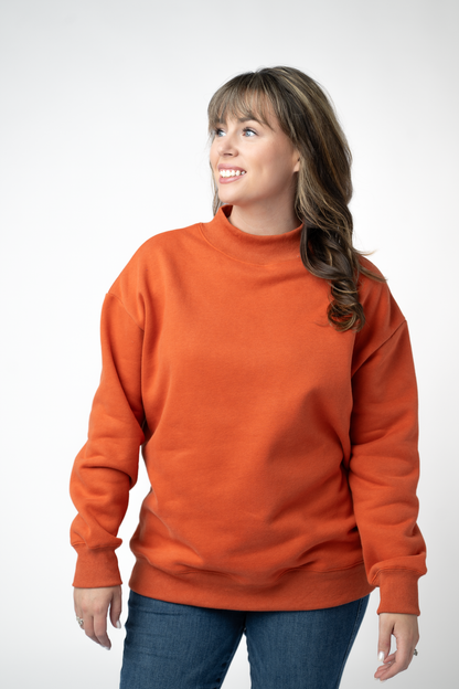 Michelle Mae Marley Mock Neck Sweatshirt - Pumpkin