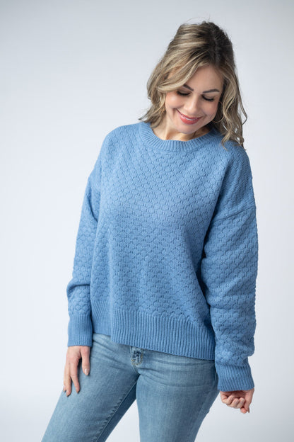 Michelle Mae Gianna Pullover Sweater - Blue