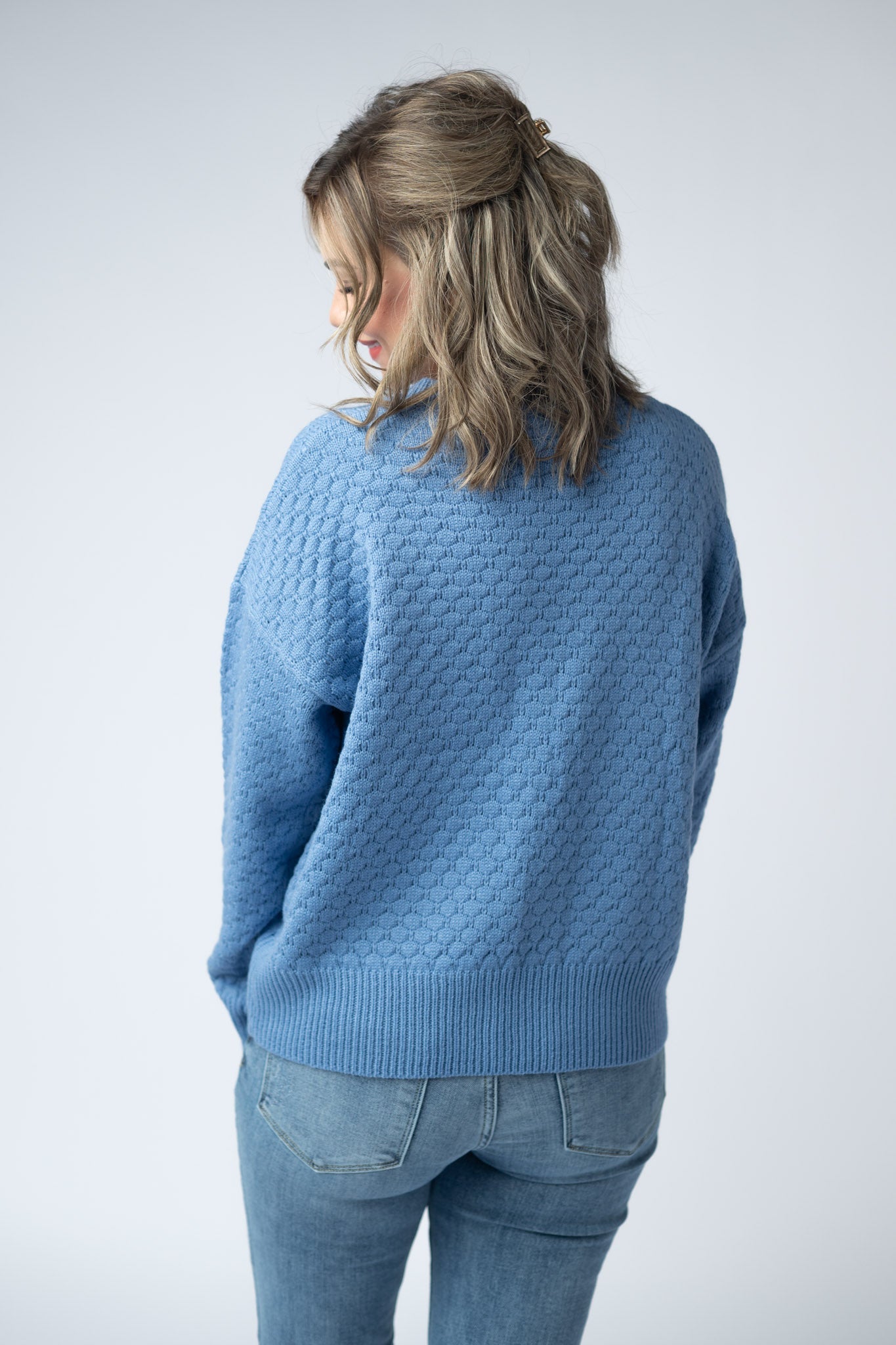 Michelle Mae Gianna Pullover Sweater - Blue