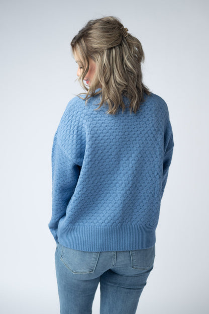 Michelle Mae Gianna Pullover Sweater - Blue