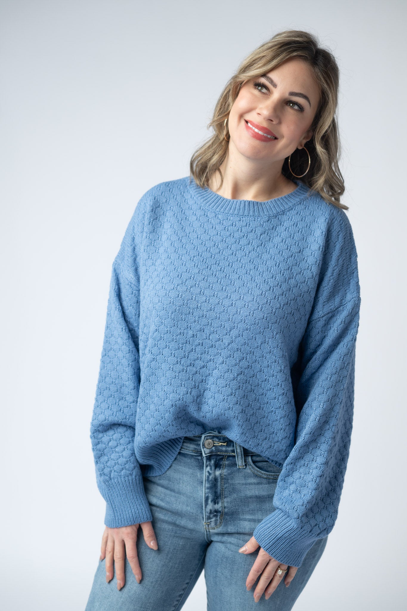 Michelle Mae Gianna Pullover Sweater - Blue