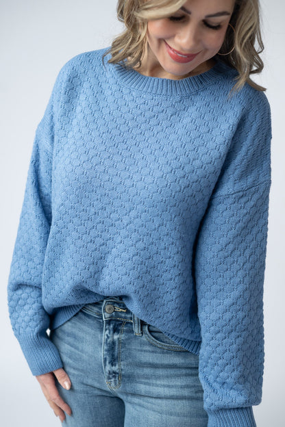 Michelle Mae Gianna Pullover Sweater - Blue