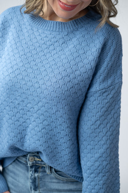 Michelle Mae Gianna Pullover Sweater - Blue