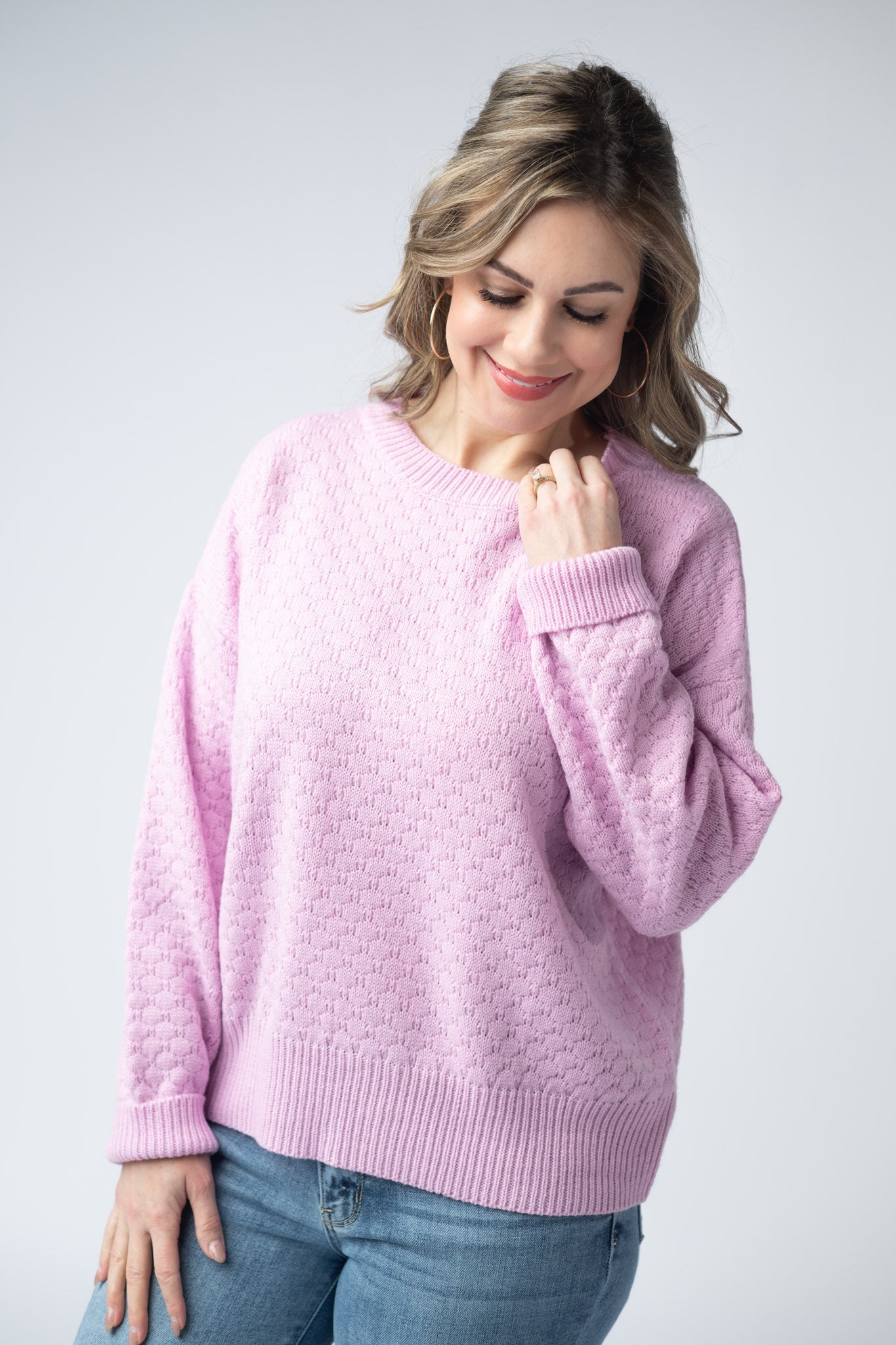 Michelle Mae Gianna Pullover Sweater - Pink