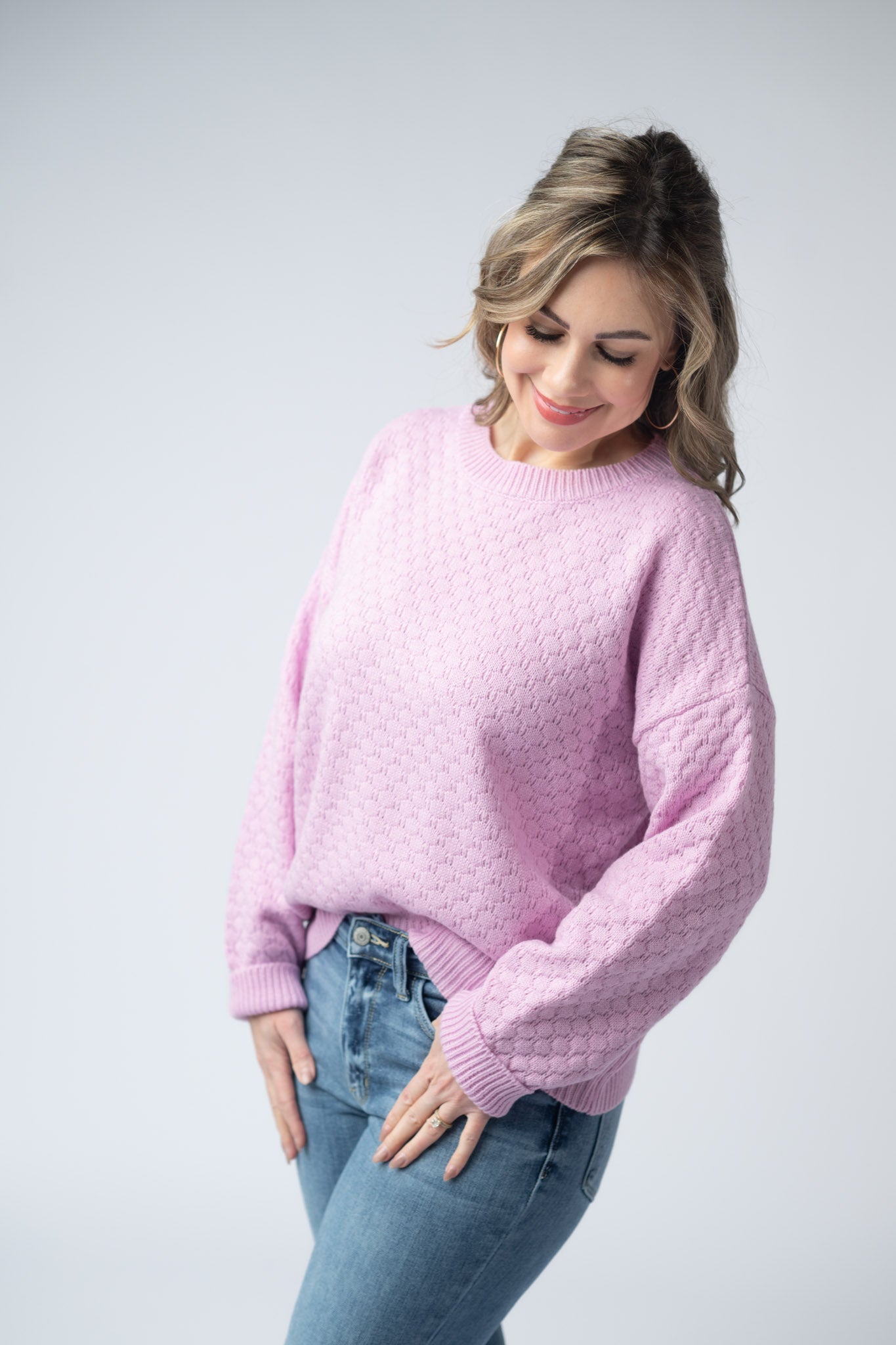 Michelle Mae Gianna Pullover Sweater - Pink