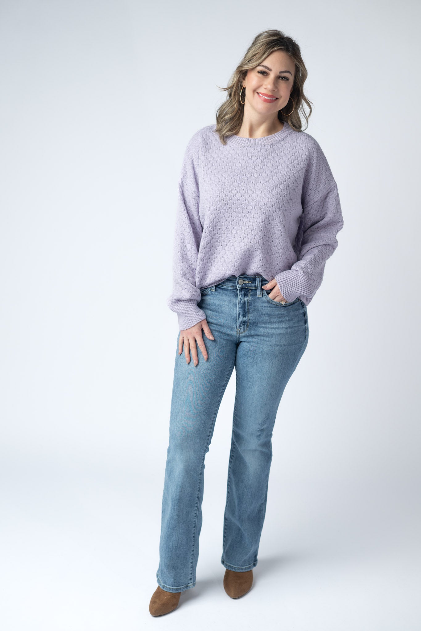 Michelle Mae Gianna Pullover Sweater - Lavender