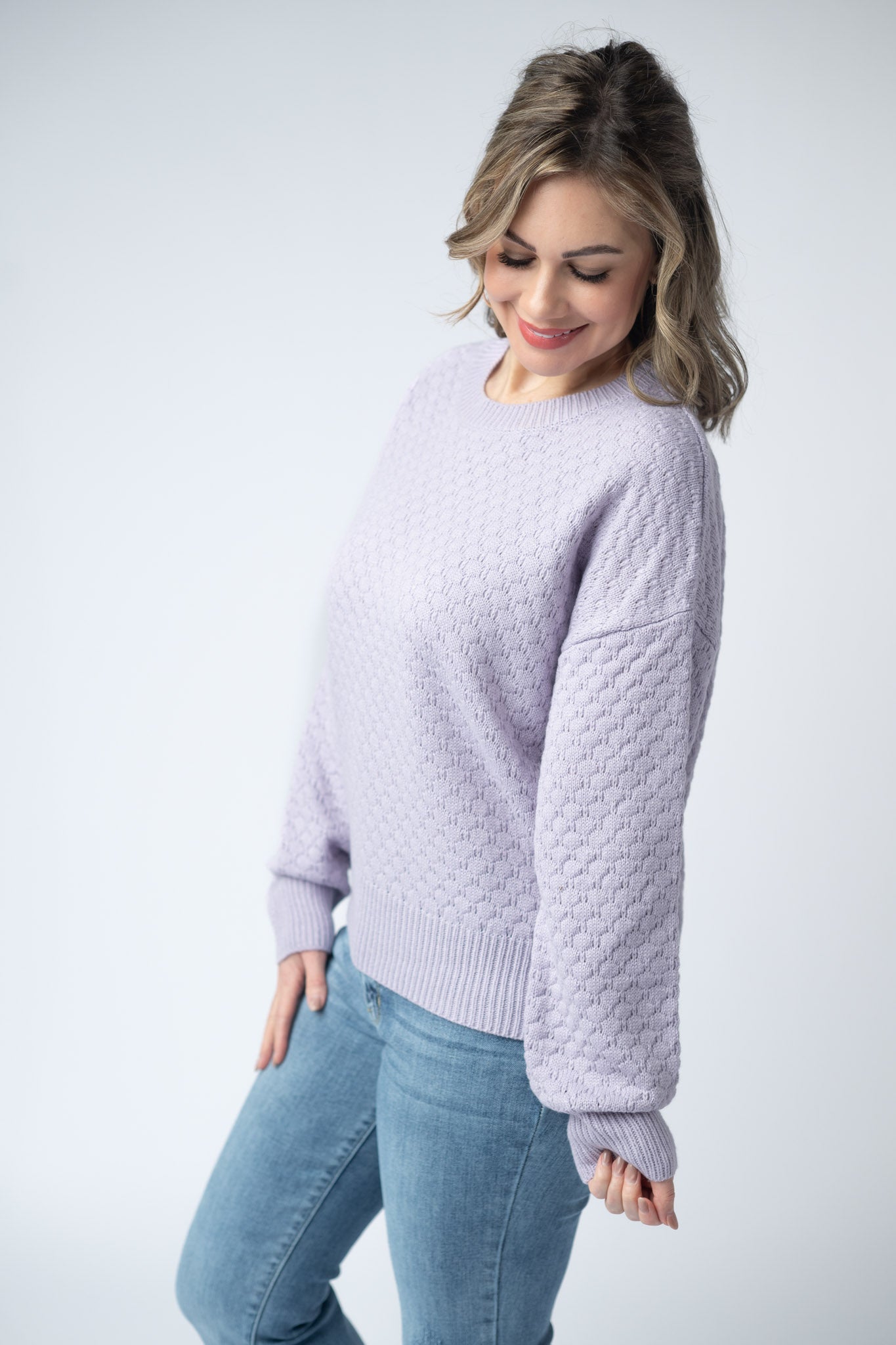 Michelle Mae Gianna Pullover Sweater - Lavender