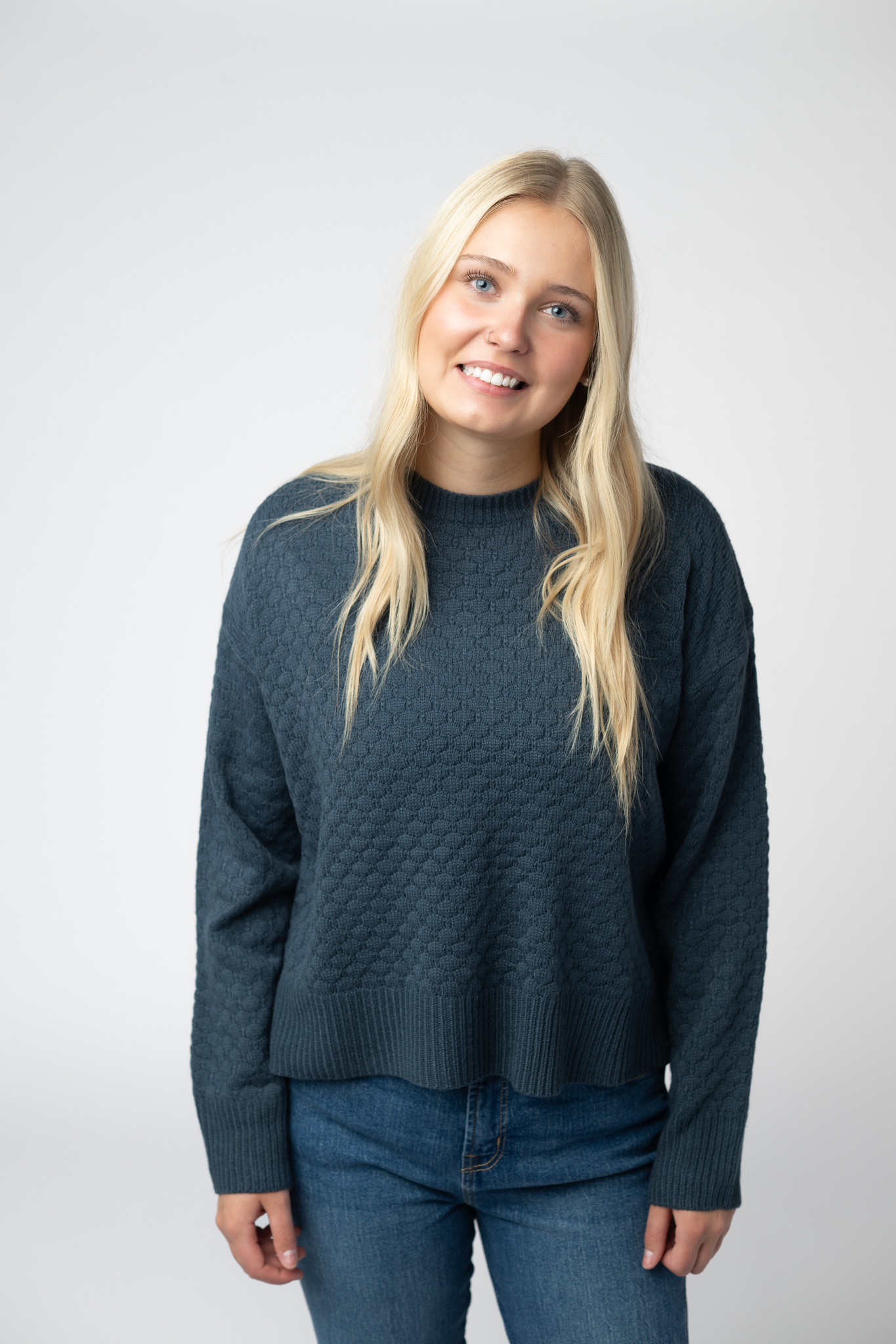 Michelle Mae Gianna Pullover Sweater - Teal