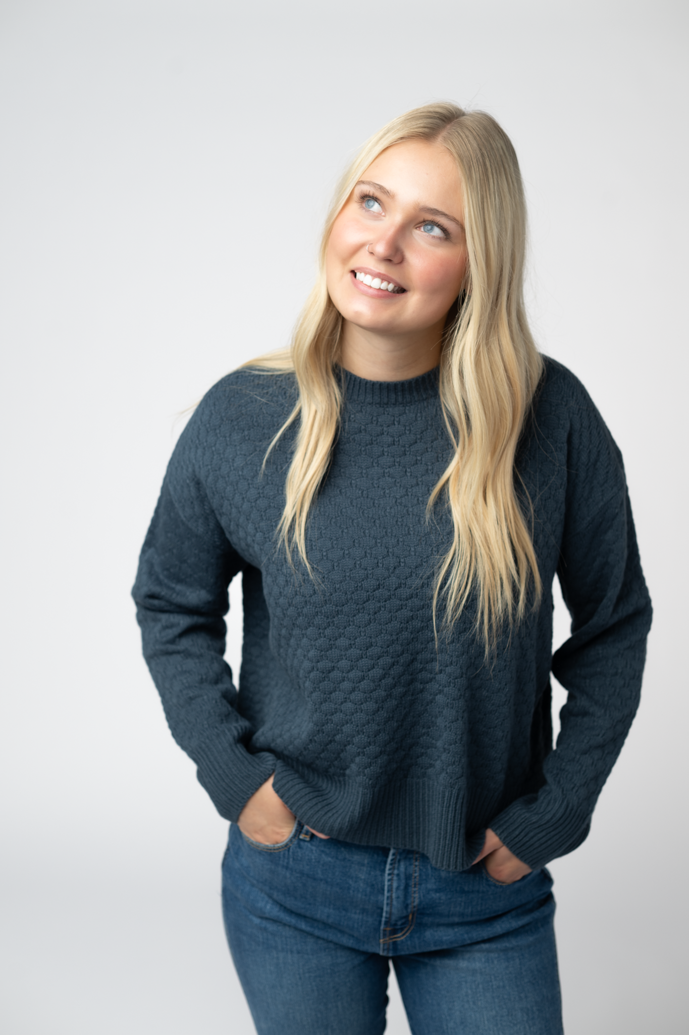 Michelle Mae Gianna Pullover Sweater - Teal