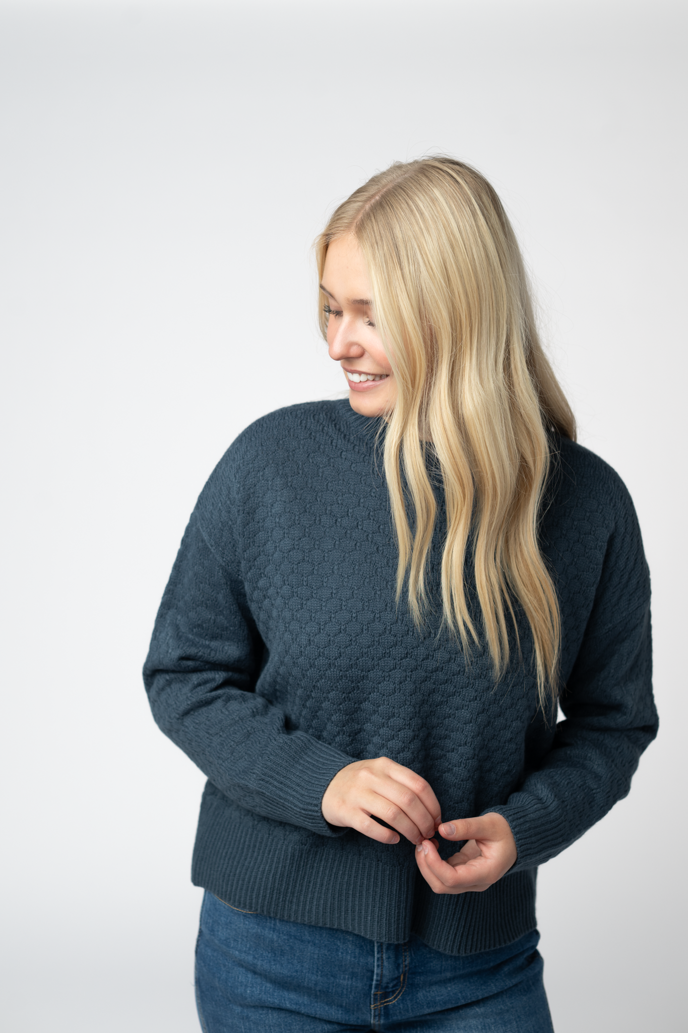 Michelle Mae Gianna Pullover Sweater - Teal