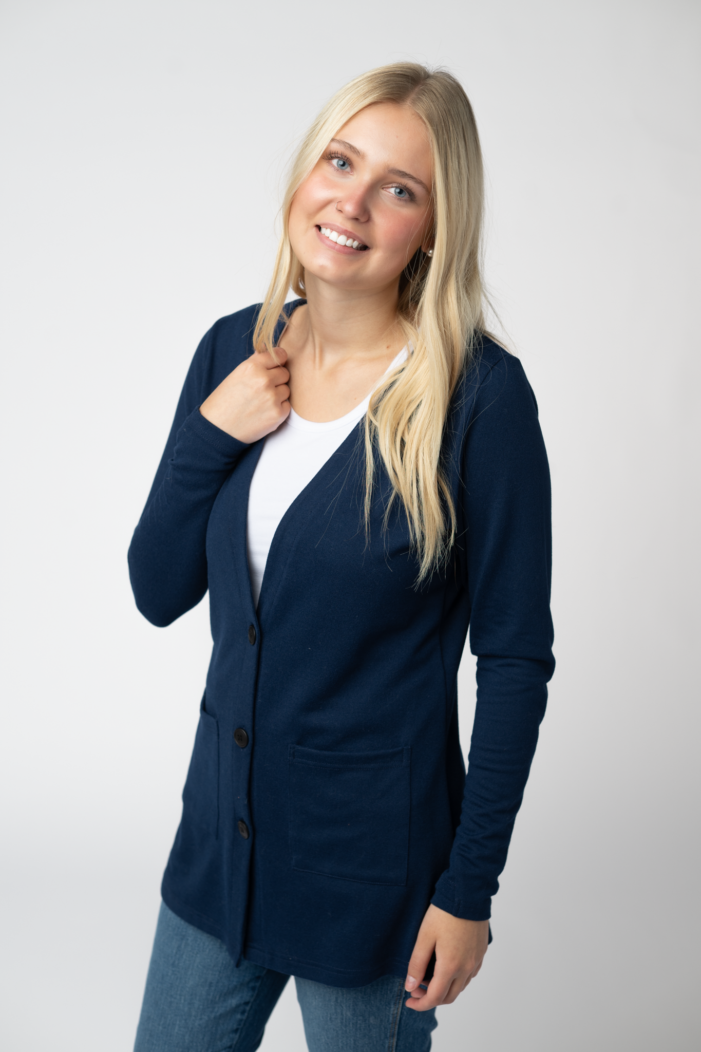 Michelle Mae Cori Cardigan - Navy
