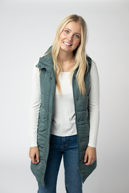 Michelle Mae Harlow Long Vest - Teal