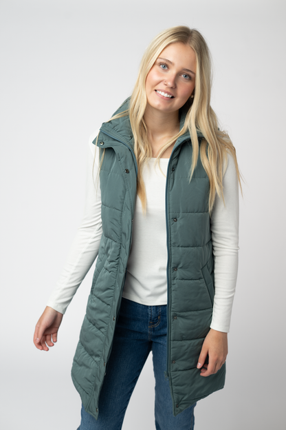 Michelle Mae Harlow Long Vest - Teal
