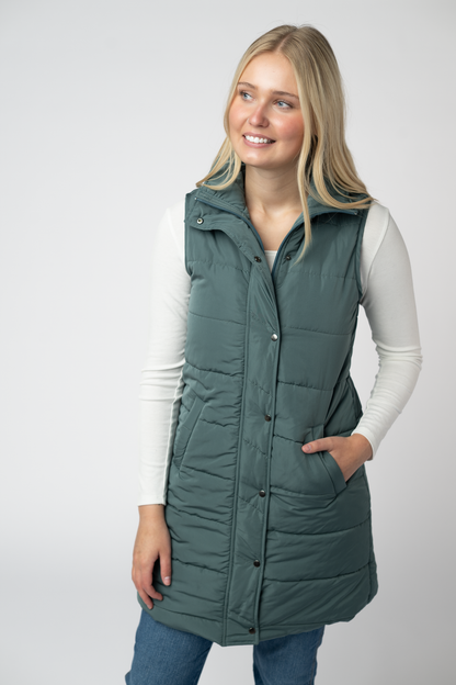 Michelle Mae Harlow Long Vest - Teal