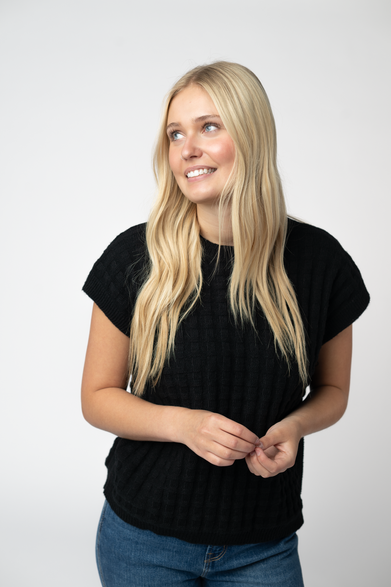 Michelle Mae Kelly Knitted Top - Black