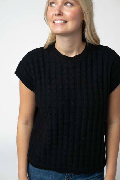 Michelle Mae Kelly Knitted Top - Black