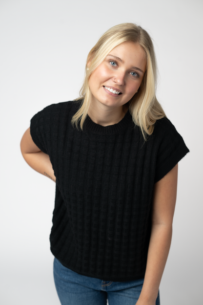 Michelle Mae Kelly Knitted Top - Black