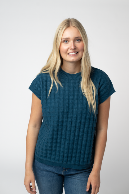 Michelle Mae Kelly Knitted Top - Teal