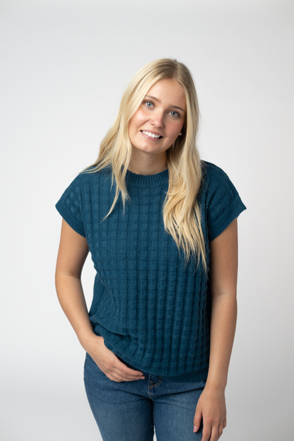 Michelle Mae Kelly Knitted Top - Teal