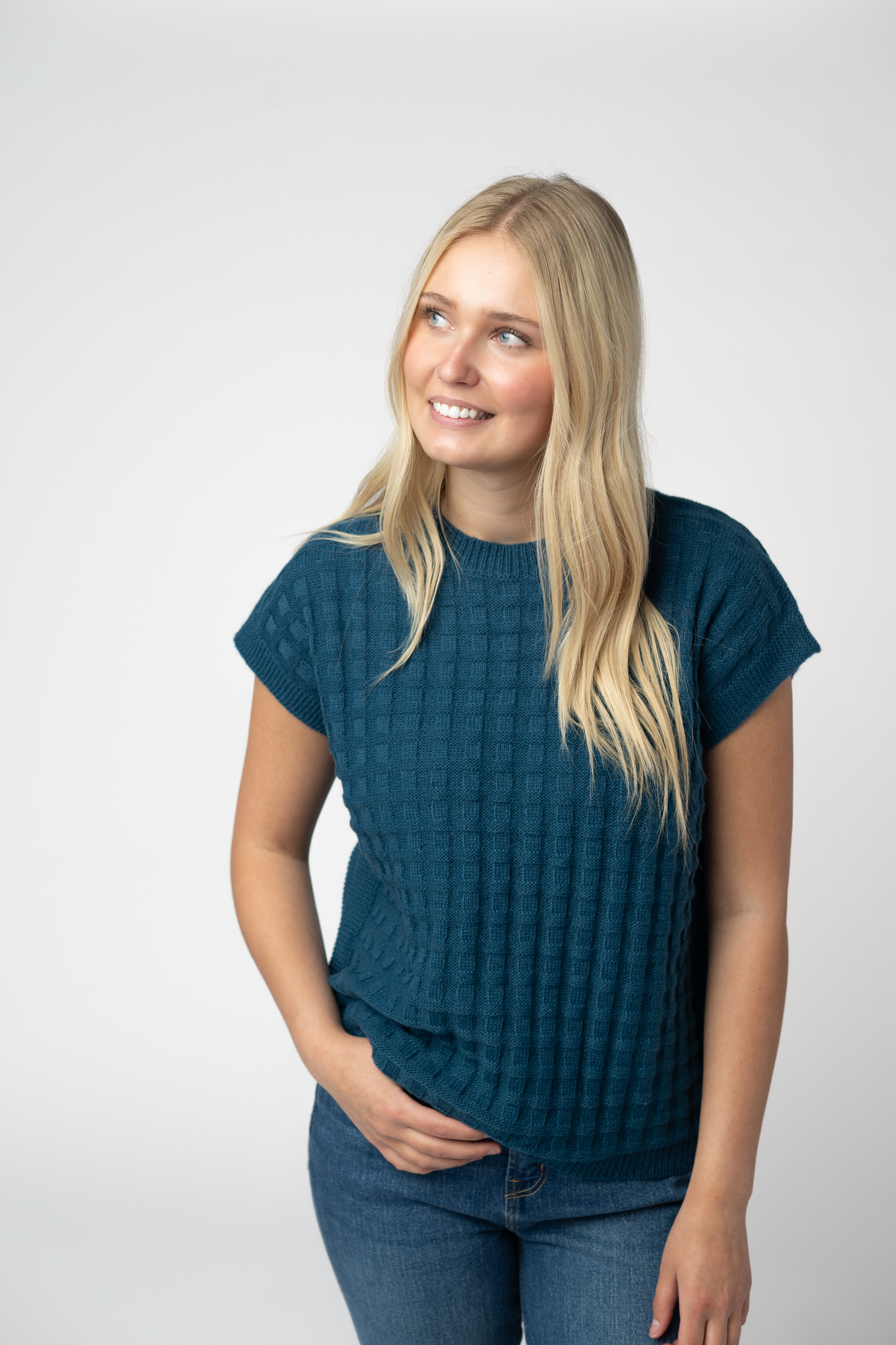 Michelle Mae Kelly Knitted Top - Teal