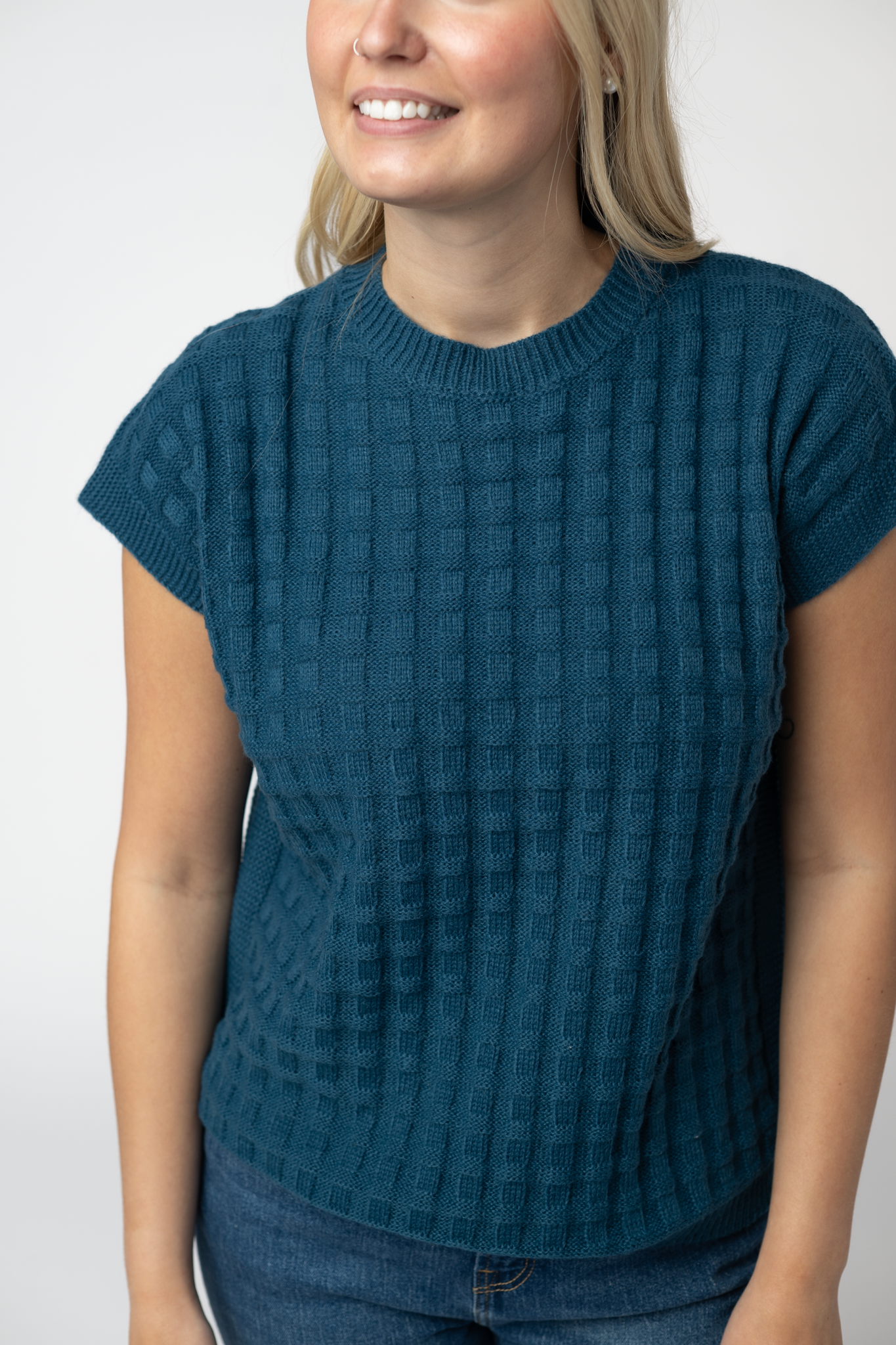 Michelle Mae Kelly Knitted Top - Teal