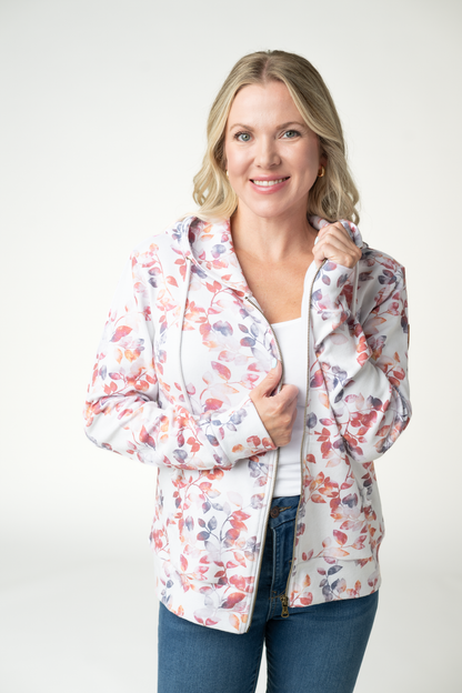 Michelle Mae Fullzip Hoodie - Autumn Watercolor