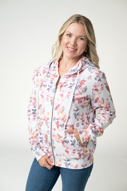 Michelle Mae Fullzip Hoodie - Autumn Watercolor