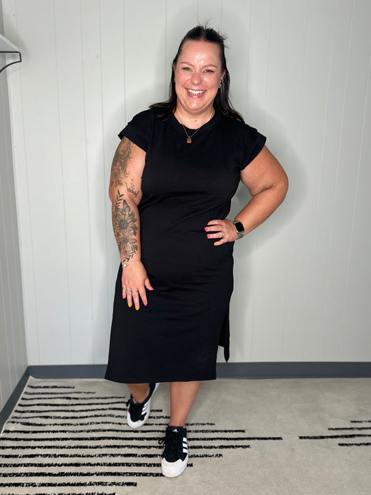 Sweet Like That Casual Dress in Black