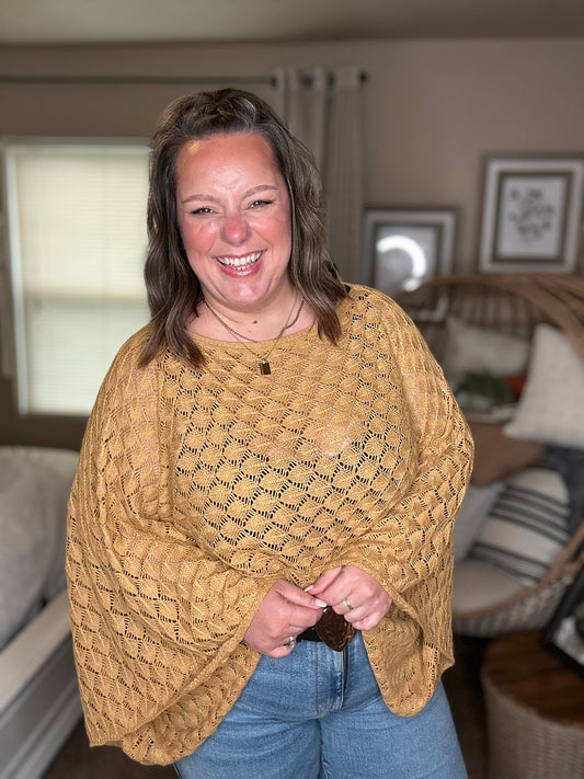 FALL COLORS FREE SPIRIT BELL SLEEVE TOP