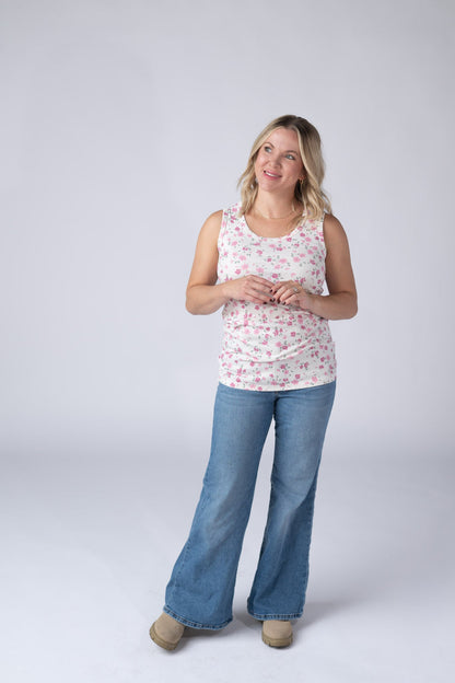 Michelle Mae Ava Tank - Pretty in Pink Floral