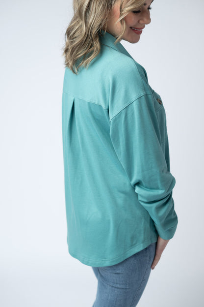 Michelle Mae Brenna Button Down Top - Teal