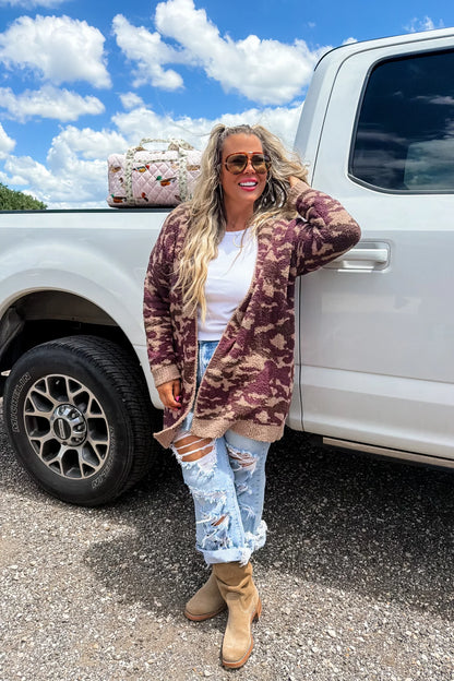CAMO CLOUD CARDIGAN