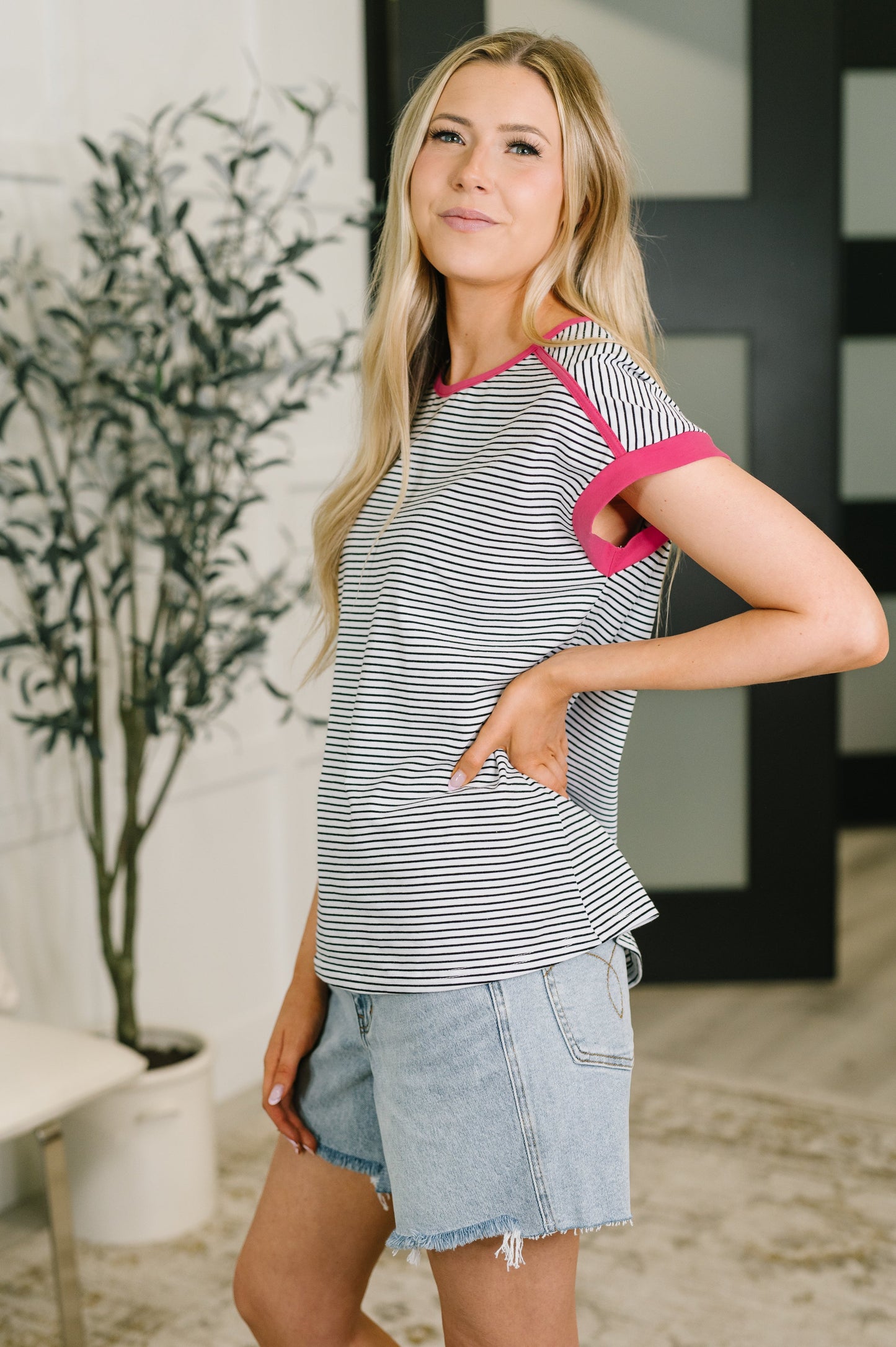 Emotionally Attached Trim Detail Tee