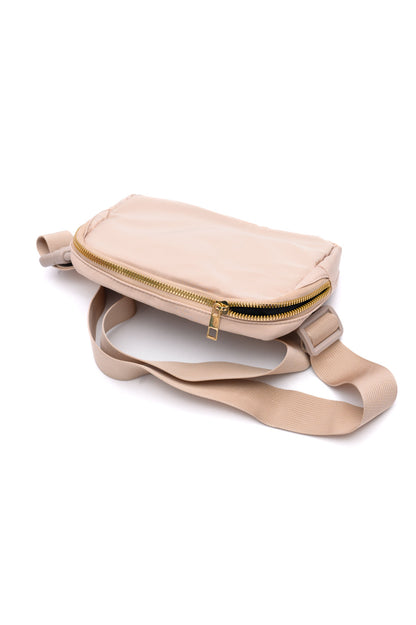 Everywhere I Go Crossbody Belt Bag in Khaki