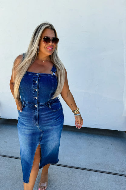 FRANKIE OVERALL DENIM DRESS