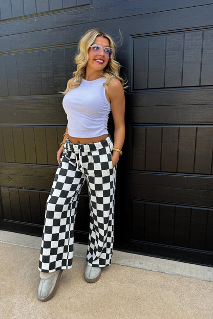 PREORDER- GRIDY GIRL WIDE LEG JOGGERS