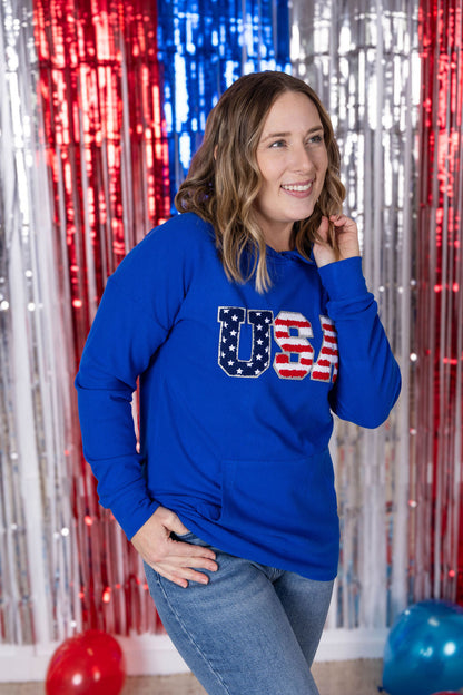 Michelle Mae Corrine Hoodie - Royal Blue USA