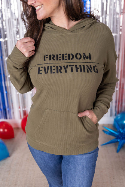 Michelle Mae Corrine Embroidered Hoodie - Freedom Over Everything