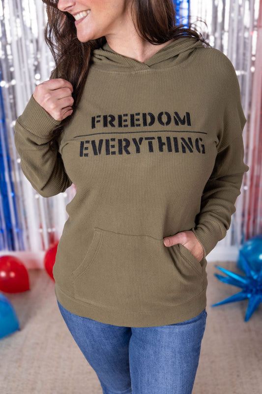 Michelle Mae Corrine Embroidered Hoodie - Freedom Over Everything
