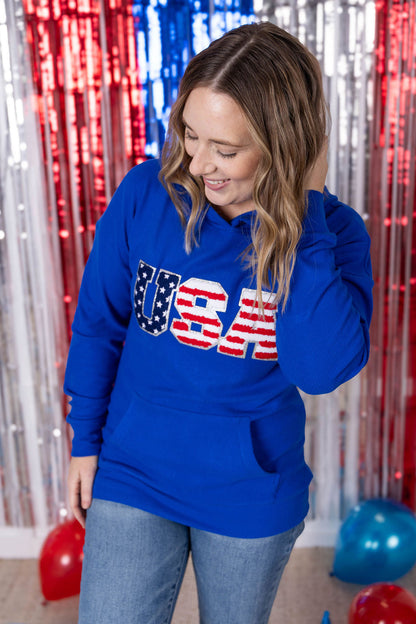 Michelle Mae Corrine Hoodie - Royal Blue USA